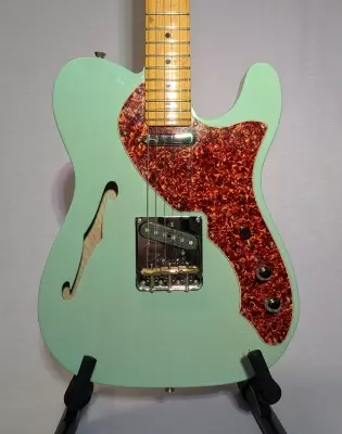 Fender - Limited Edition American Professional II Telecaster Thinline, Maple Fingerboard - Transparent Daphne Blue 2